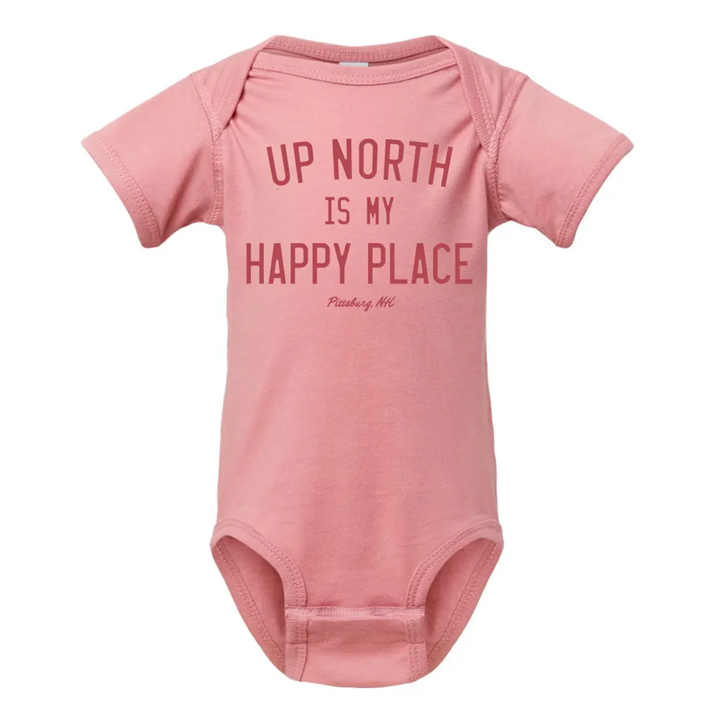 Mauve Baby Onesie - Up North is My Happy Place