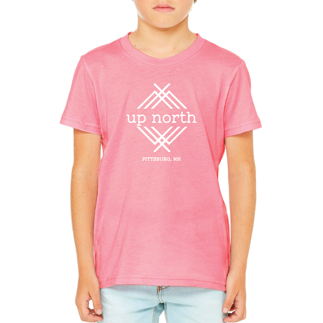 Kids Logo Tee - Neon Pink/White