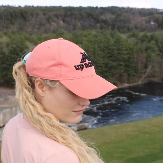 Up North Raised Embroidery Dad Hat - Melon