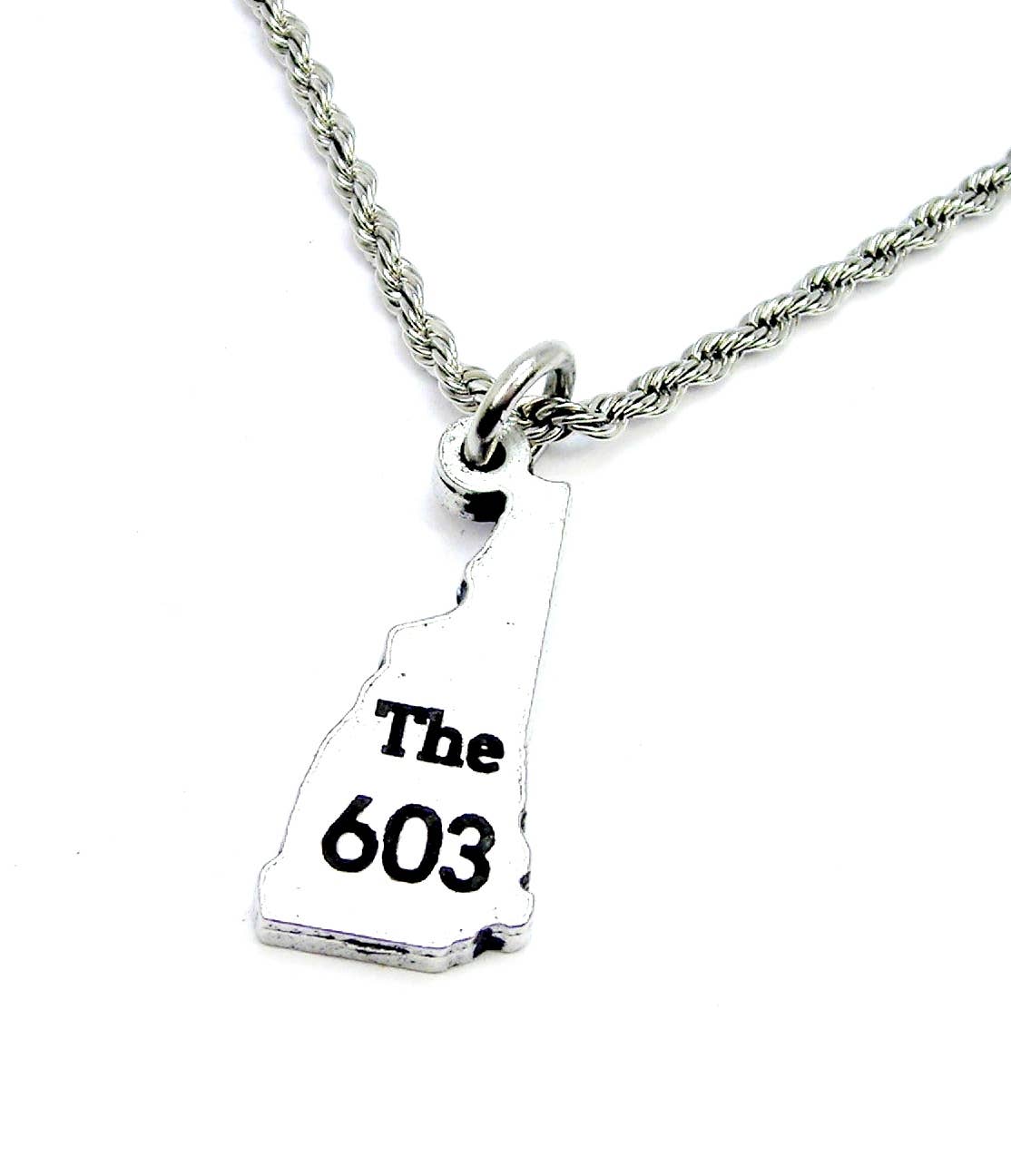 New Hampshire The 603 Single Charm Necklace