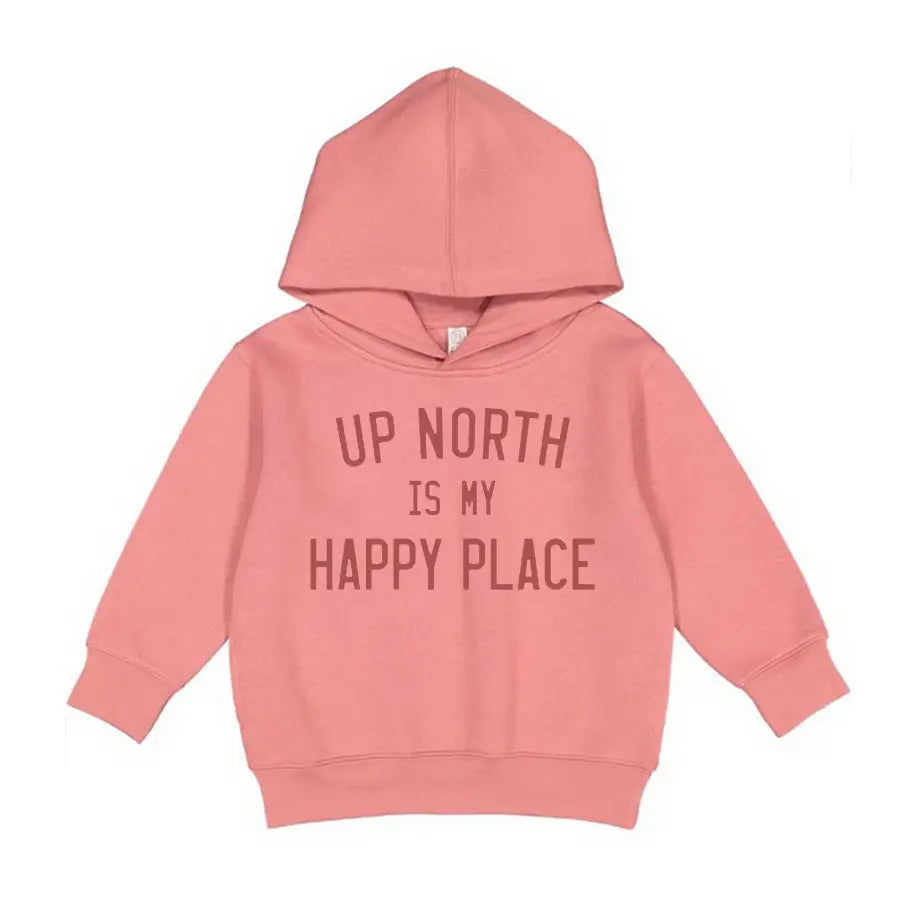 Up North Is My Happy Place Kids Sweatshirt. Mauve