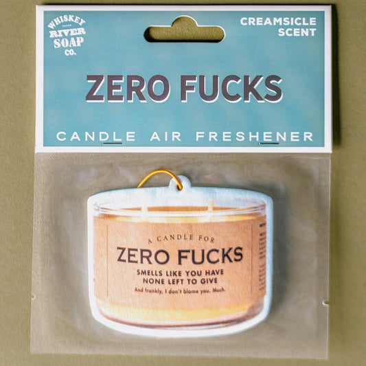 Zero Fucks Air Freshener | Funny Car Air Freshener