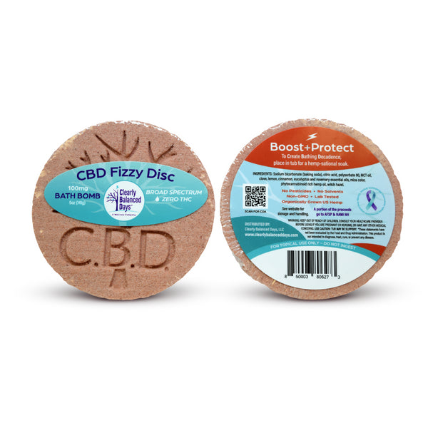 Boost+Protect - CBD Fizzy Bath Bomb Disc