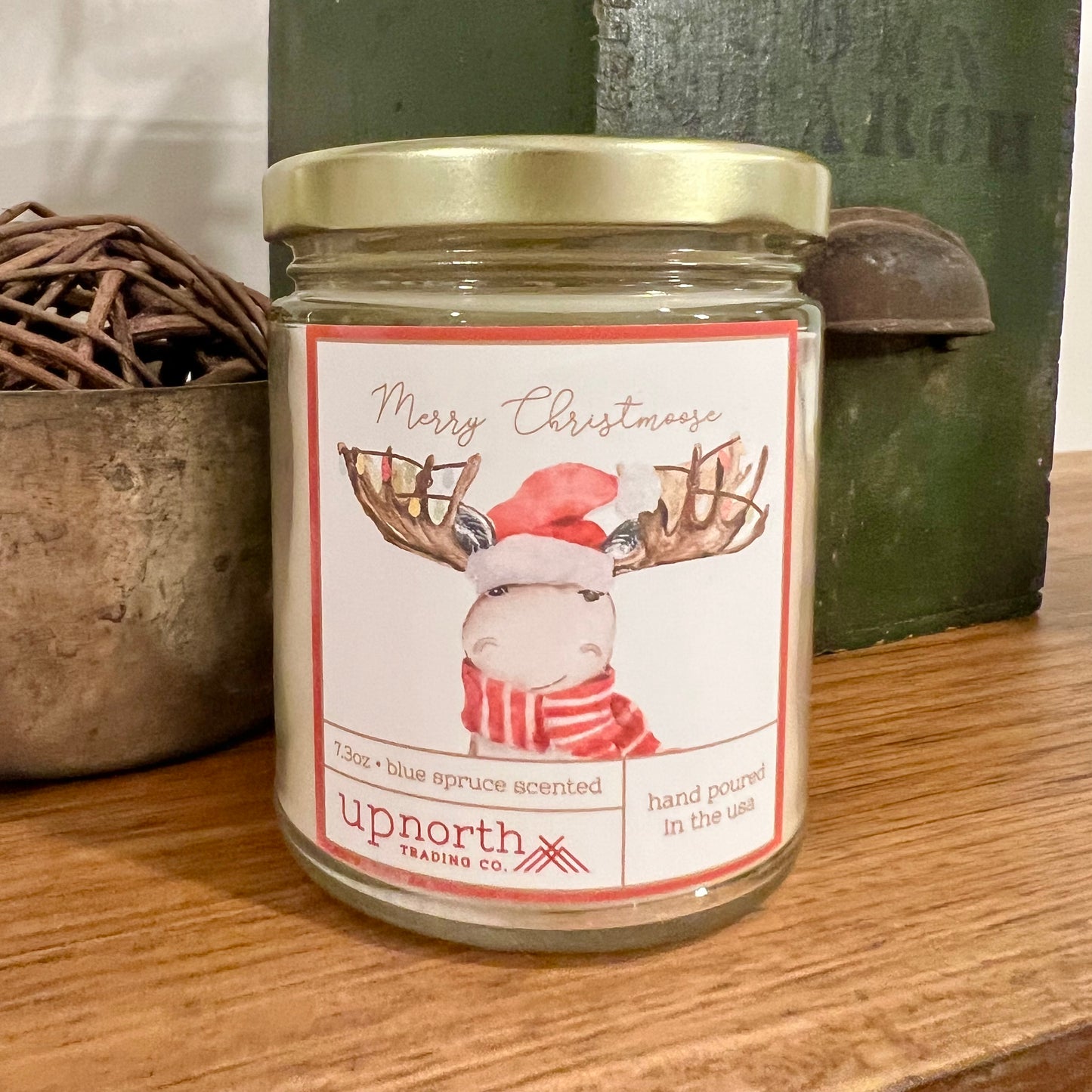 Merry Christ-moose Candle