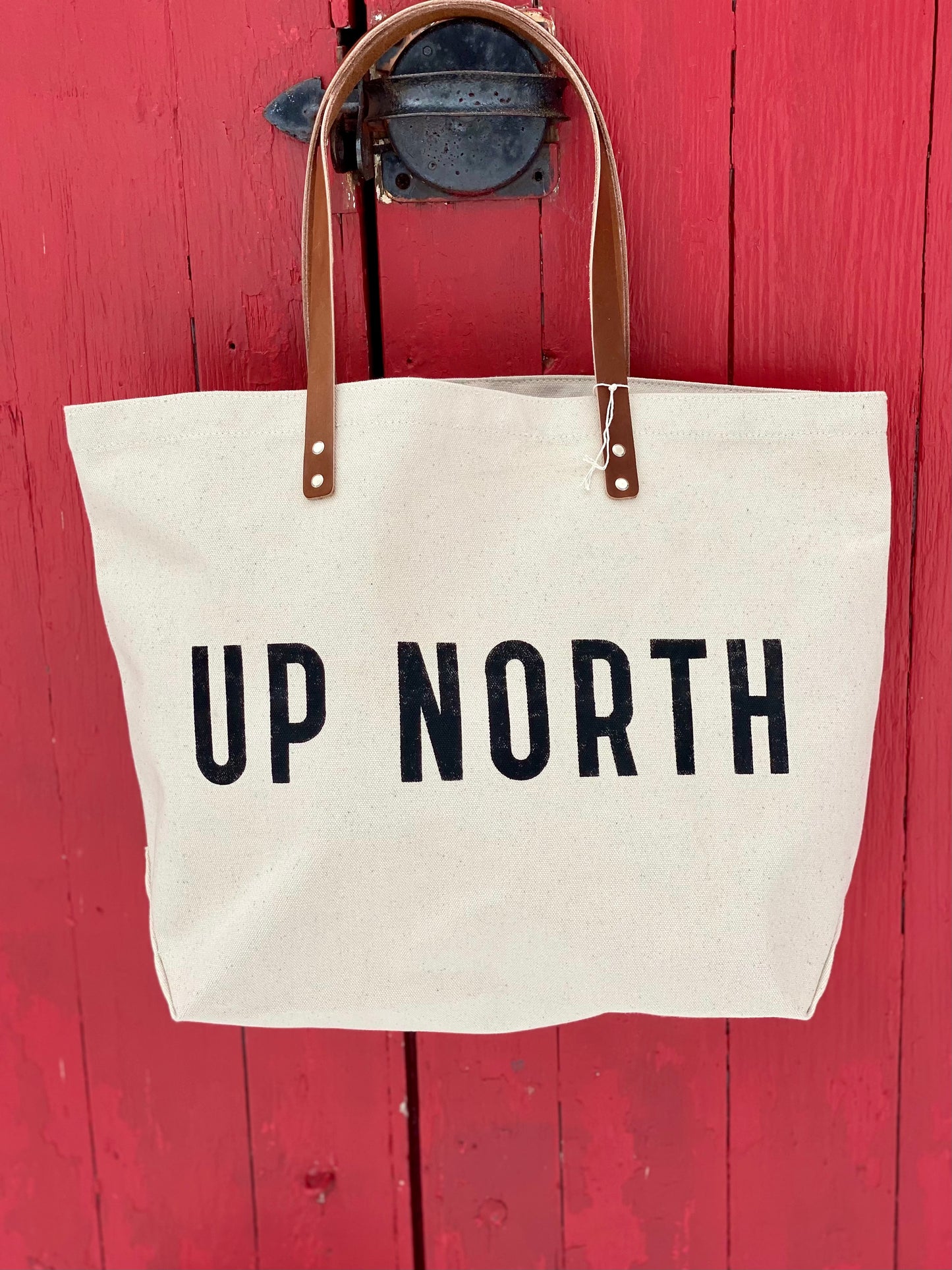 UP NORTH Canvas Utility Tote Bag