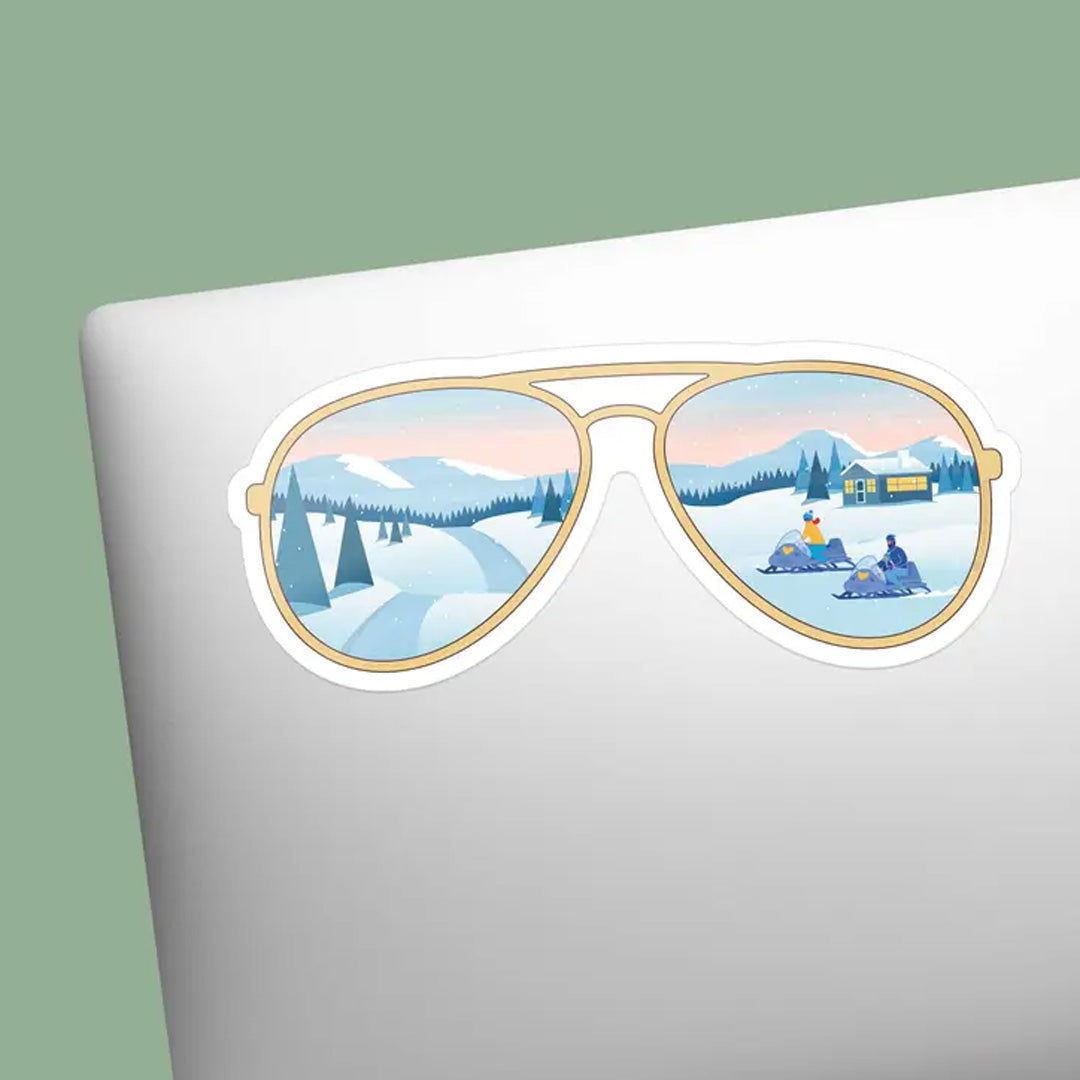 Sticker, Sunglasses Snowmobile